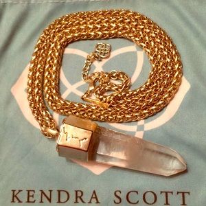 Kendra Scott Clear Quartz Crystal Jayce necklace